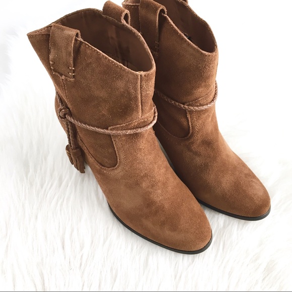 Dolce Vita | chestnut brown suede western tie boot - Picture 3 of 8